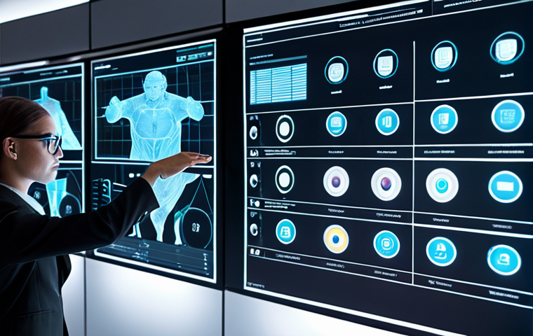 **Prompt:** A sleek, futuristic office setting where a professional Media Technology Engineer (gender-neutral, diverse appearance, professional attire) is actively interacting with multiple translucent holographic displays. These displays show a dynamic blend of digital media content, data analytics graphs (representing AI insights), and interactive 3D overlays (indicating Augmented Reality). The engineer's hands are in motion, as if seamlessly shaping and controlling the digital narrative. The scene should convey innovation, deep technological understanding, and the active creation of future media experiences, with a focus on immersive UX. Cinematic lighting, high detail, vibrant digital art.