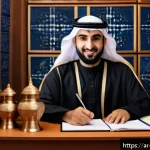 Home 18 미디어기술사와 AI 기반 영상 처리 - A modern digital workspace featuring an Arabic-speaking video editor using advanced AI-powered softw...