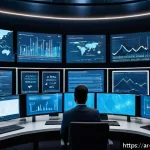 Home 23 미디어기술사와 정보보안 - A modern Middle Eastern cybersecurity operations center with diverse Arab professionals wearing busi...